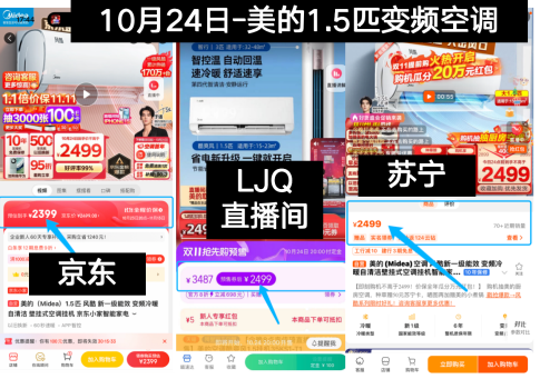 直播间价格虚高 建议大家买家电家居产品多方比价才能真的省钱