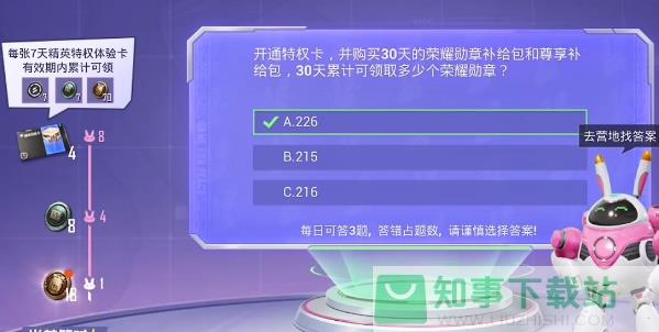 开通特权卡30天的荣耀勋章补给包和尊享补给包可领取多少个荣耀勋章