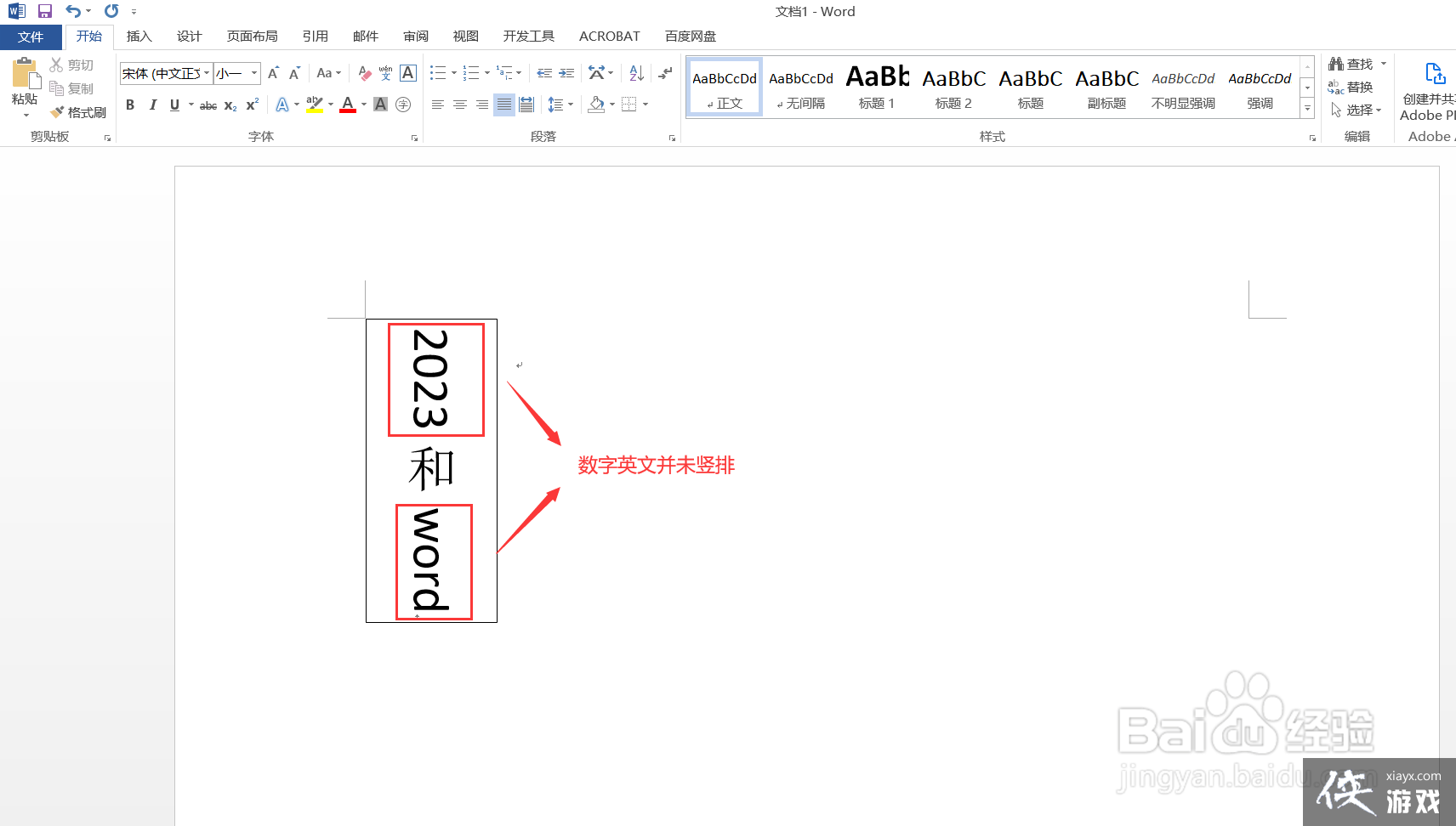 word英文和数字设置