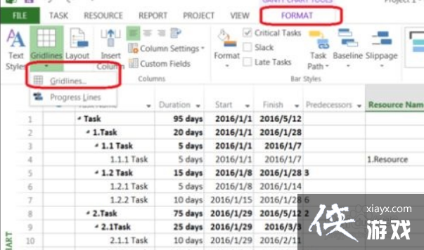 project网格设置