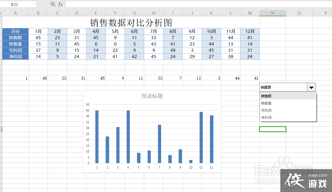 excel数据显示动态图表怎么制作表格