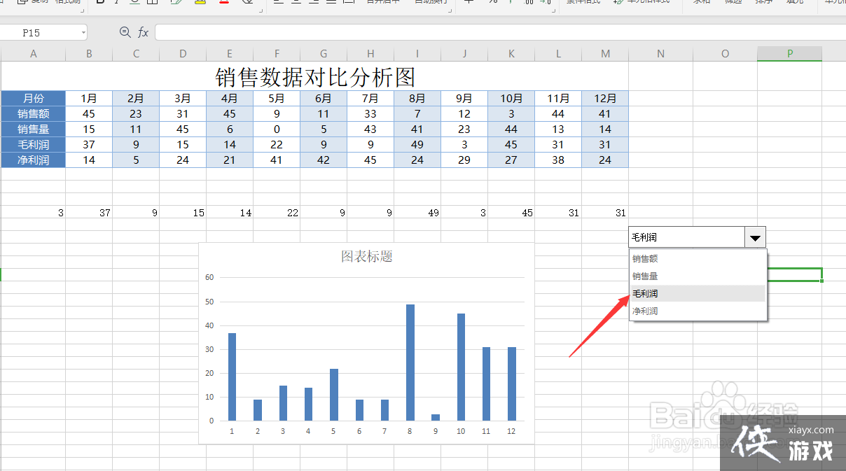 excel数据显示动态图表怎么制作表格