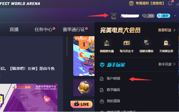 完美世界竞技平台换头像方法