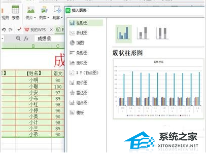 wps表格转成柱状图