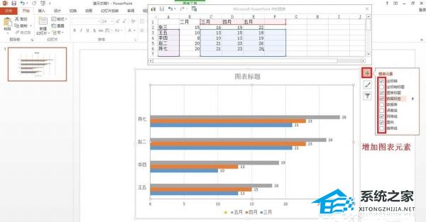 ppt 条形图制作